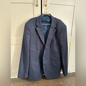 Sarar Men's Blazer Blue Wool Workwear Elevated Casual Size 46R